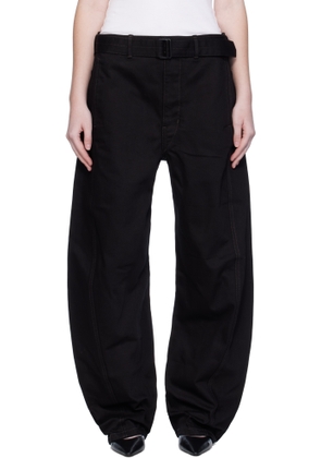 LEMAIRE Black Twisted Belted Jeans