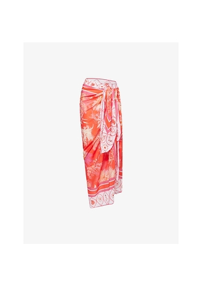 Womens Seafolly Marbella Printed Cotton Sarong
