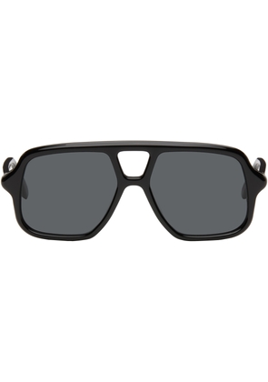 LOEWE Black Aviator Slim Sunglasses