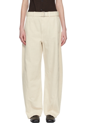 LEMAIRE Off-White Twisted Belted Jeans