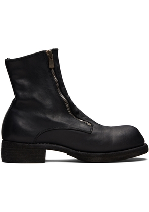 Guidi Black Horse Double Front Zip Boots