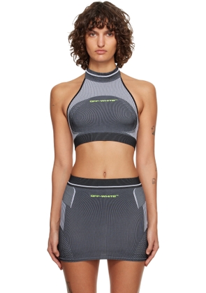 Off-White Gray Race Logo Arrow Seamless Sport Top