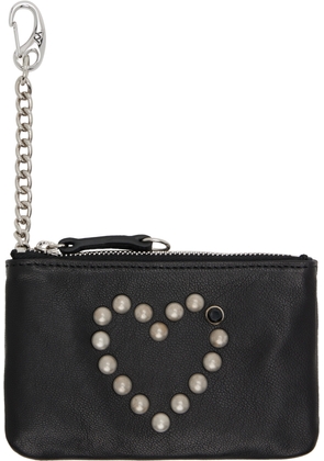 OPEN YY Black Heart Stud Chain Wallet