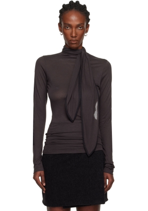 LEMAIRE Gray Foulard Turtleneck