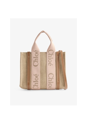 Womens Chloe Woody Small Linen Tote Bag