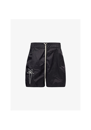 Mens Rick Owens x Champion Logo-Embroidery Nylon Shorts
