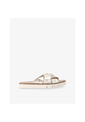 Womens Carvela Comfort Vita Cross-Strap Leather Sandals