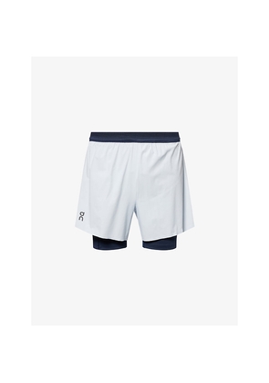 Mens On 5'' Performance 2/1 Mesh Stretch-Woven Shorts