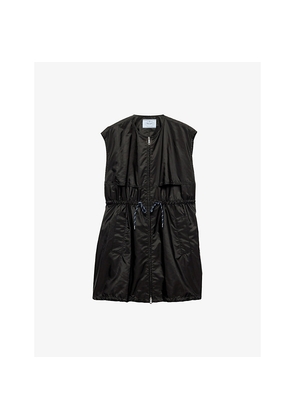 Womens Prada Triangle-Logo Re-Nylon Mini Dress