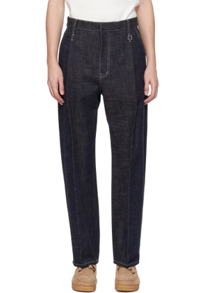 WOOYOUNGMI Navy Pinched Seam Jeans