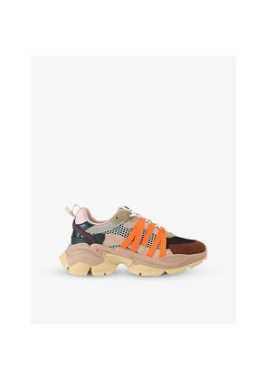 Womens KG Kurt Geiger Laya Mesh and Woven Low-Top Trainers