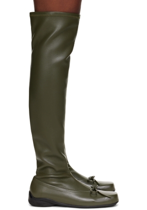 OPEN YY Khaki Thigh High Ballet Boots
