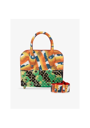 Womens Christian Louboutin Eloise Mini Printed Leather Tote Bag