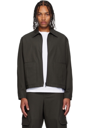 SAGE NATION Gray Index Cotton Twill Jacket