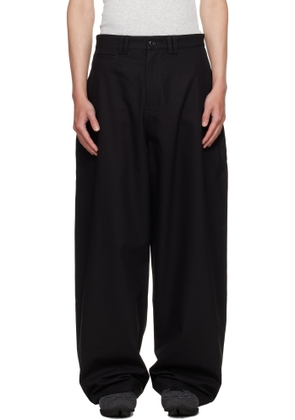 SAGE NATION Black Wide Tailored Trousers