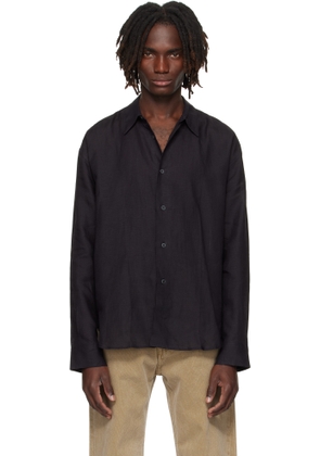 Studio Nicholson Navy Rafe Linen Shirt