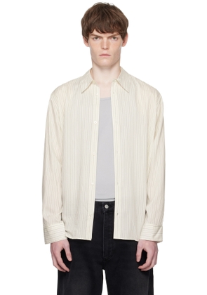 Studio Nicholson Off-White View Silk Shirt