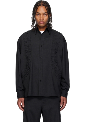 SAGE NATION Gray Fossil Wool Shirt