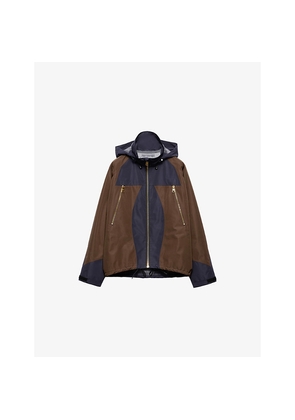 Womens Prada Technical Hooded Woven Blouson Jacket