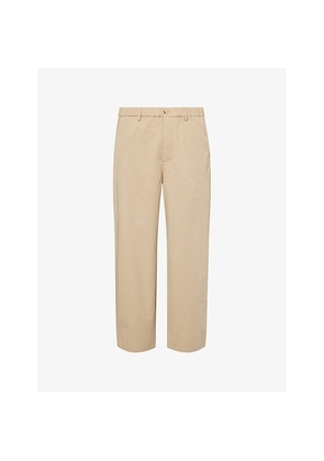 Mens Frame Easy Straight-Leg Cotton Trousers