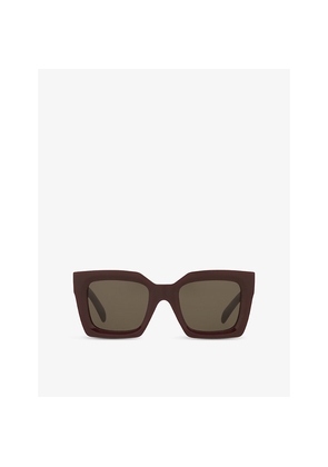 Celine Cl4055In Rectangle-Frame Acetate Sunglasses