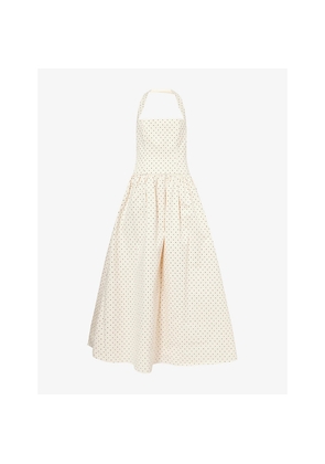 Womens Amy Lynn Judie Polka-Dot Cotton Maxi Dress