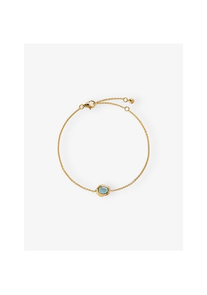 Womens Monica Vinader Odyssey Aquamarine 18ct Yellow-Gold Vermeil Chain Bracelet
