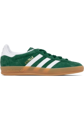 adidas Originals Green & White Gazelle Indoor Sneakers
