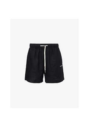 Mens Mki Miyuki-Zoku Drawstring-Waist Relaxed-Fit Linen Shorts