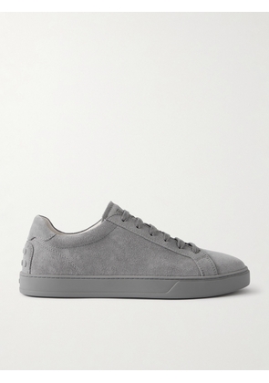 Tod's - Allacciata Cassetta Rubber-Trimmed Suede Sneakers - Men - Gray - UK 7