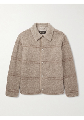 Loro Piana - Alta Badia Striped Yak Wool Overshirt - Men - Brown - S