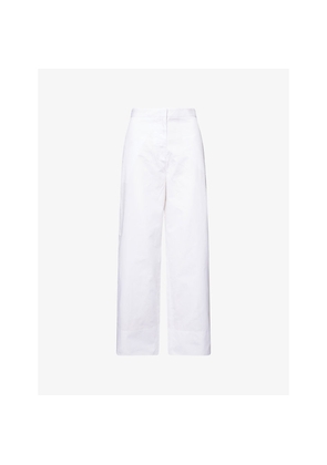 Womens Toteme Twisted Seam Mid-Rise Cotton Trousers