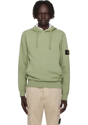 Stone Island Green 6100062 Organic Cotton Fleece Hoodie