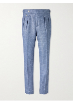 Brunello Cucinelli - Straight-Leg Virgin Wool-Blend Suit Trousers - Men - Blue - IT 46
