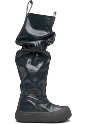 YUME YUME Gray Fisherman Tall Boots