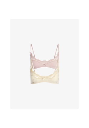 Womens Skims Scoop-Neck Pack-Of-Two Lace Bralettes