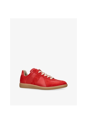 Mens Maison Margiela Replica Leather and Suede Low-Top Trainers