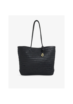 Womens Dune Daxon Large Woven Leather Tote