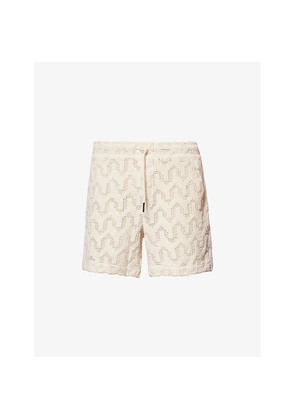 Mens Oas Atlas Crochet Cotton-Blend Shorts