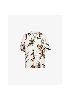 Mens Paul Smith Graphic-Print Regular-Fit Woven Shirt