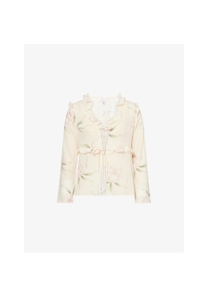 Womens Pretty Lavish Leoni Ruffled Woven Top