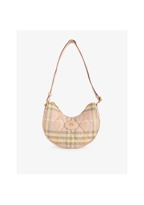 Womens Burberry Horseshoe Woven Cross-Body Bag