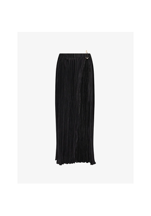 Womens 4th & Reckless Daisy Pleated Woven Midi Skirt