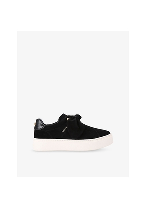 Womens Carvela Chiara Bow Suede Low-Top Trainers