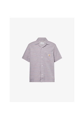Mens Carhartt WIP Gellar Striped Short-Sleeve Cotton Shirt