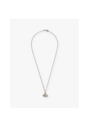 Mens Vivienne Westwood Grace Small Platinum-Plated Brass and Crystal Pendant Necklace