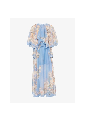 Womens Zimmermann Cascadian Flared-Panels Cotton and Silk Maxi Dress