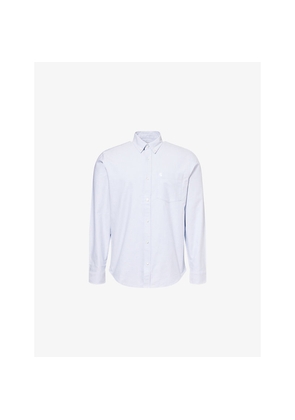 Mens Carhartt WIP Logo-Embroidered Long-Sleeve Cotton Shirt
