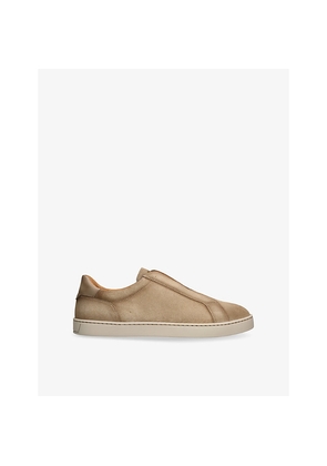 Mens Magnanni Laceless Suede Low-Top Trainers