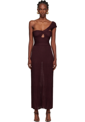 Gabriela Hearst Burgundy Altura Maxi Dress